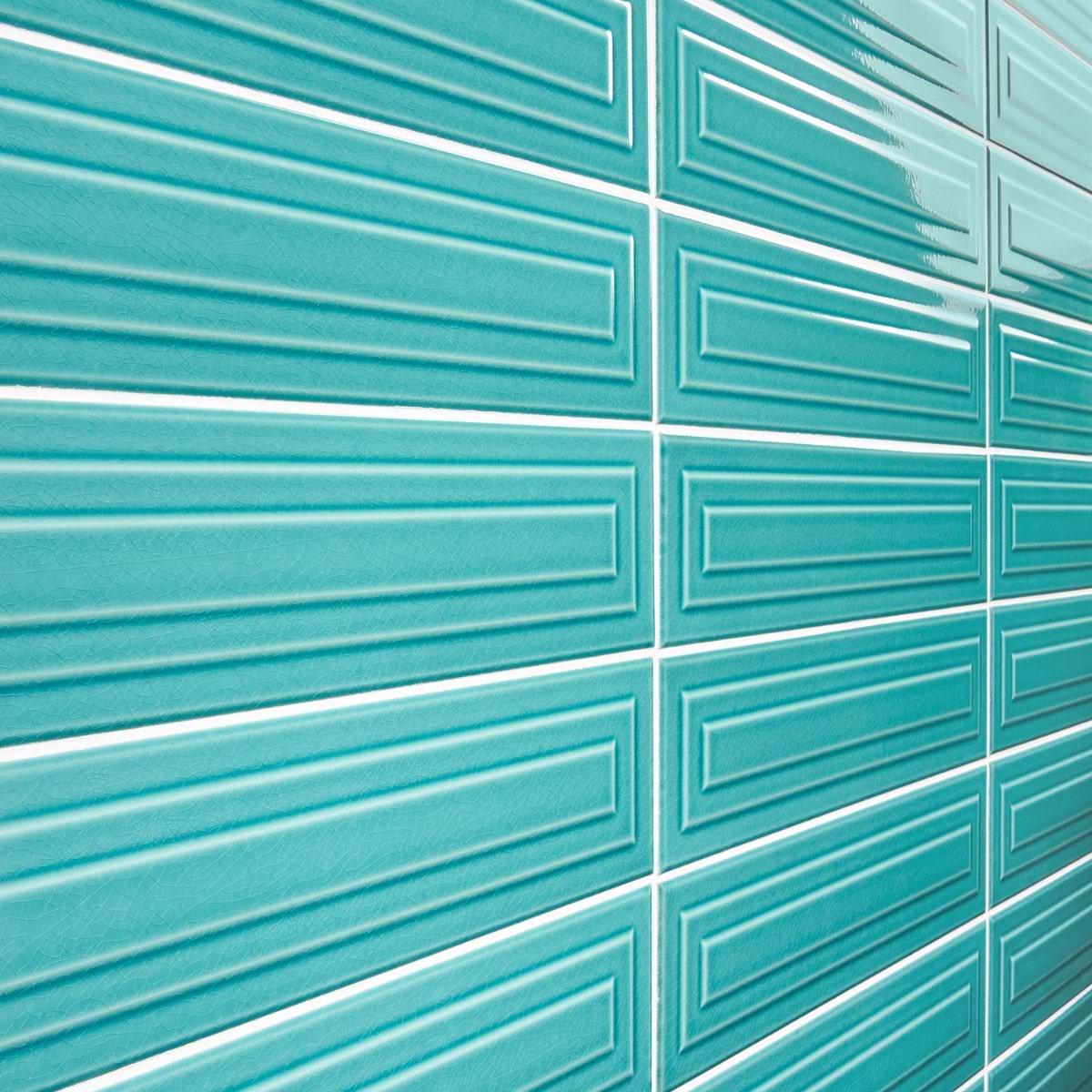 Retouch Teal Crackle Frame 4.5X18 Polished (discontinued)
