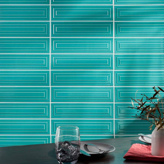 Retouch Teal Crackle Frame 4.5X18 Polished (discontinued)