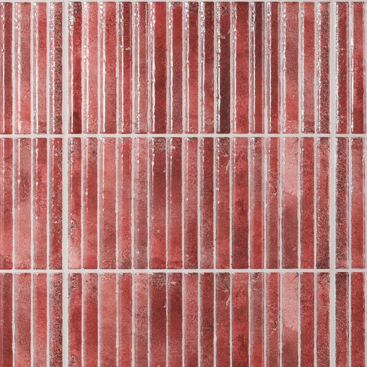 Red 3D 6X12 Polished