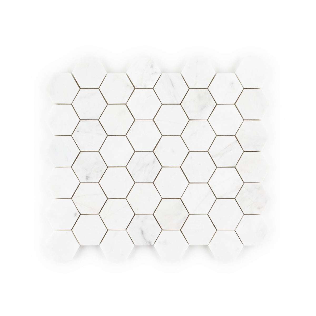 Wall Street White 2" Hexagon 11x13