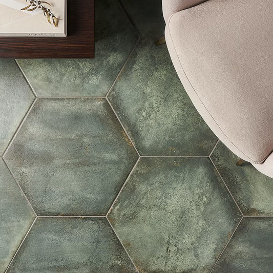 Aquamarine Matte Hexagon (discontinued)