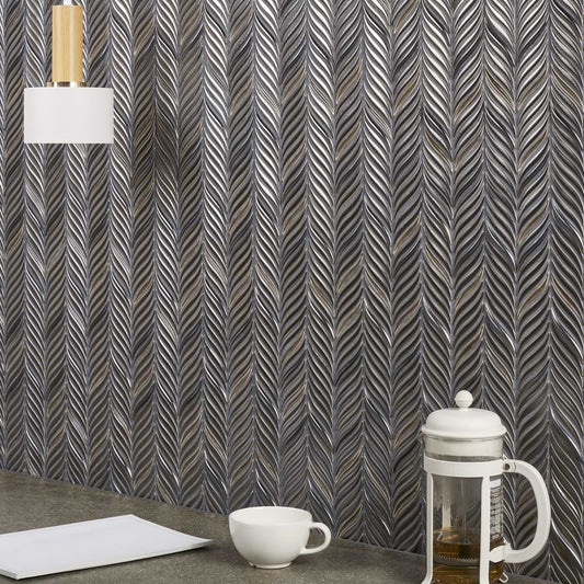 Baroque Glass Petals Gun Metal Matte