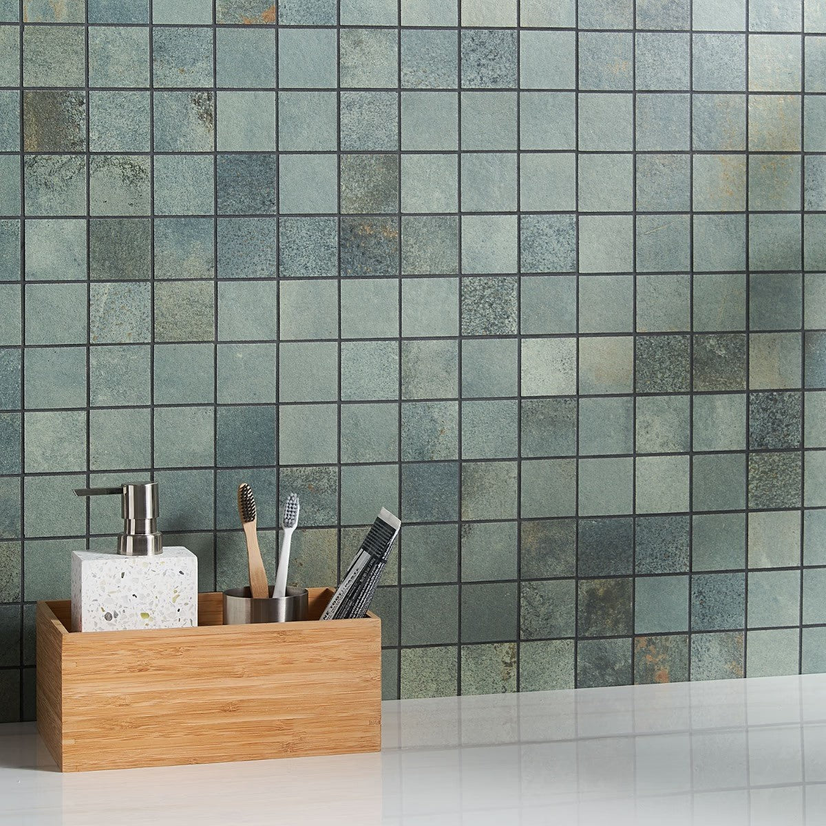 Aquamarine Matte Mosaic