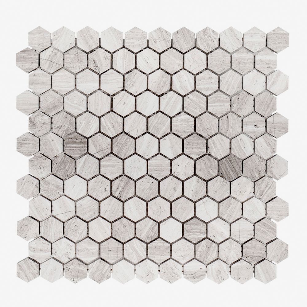 Pattern A (Global Grey) 1" Hexagon 11x12