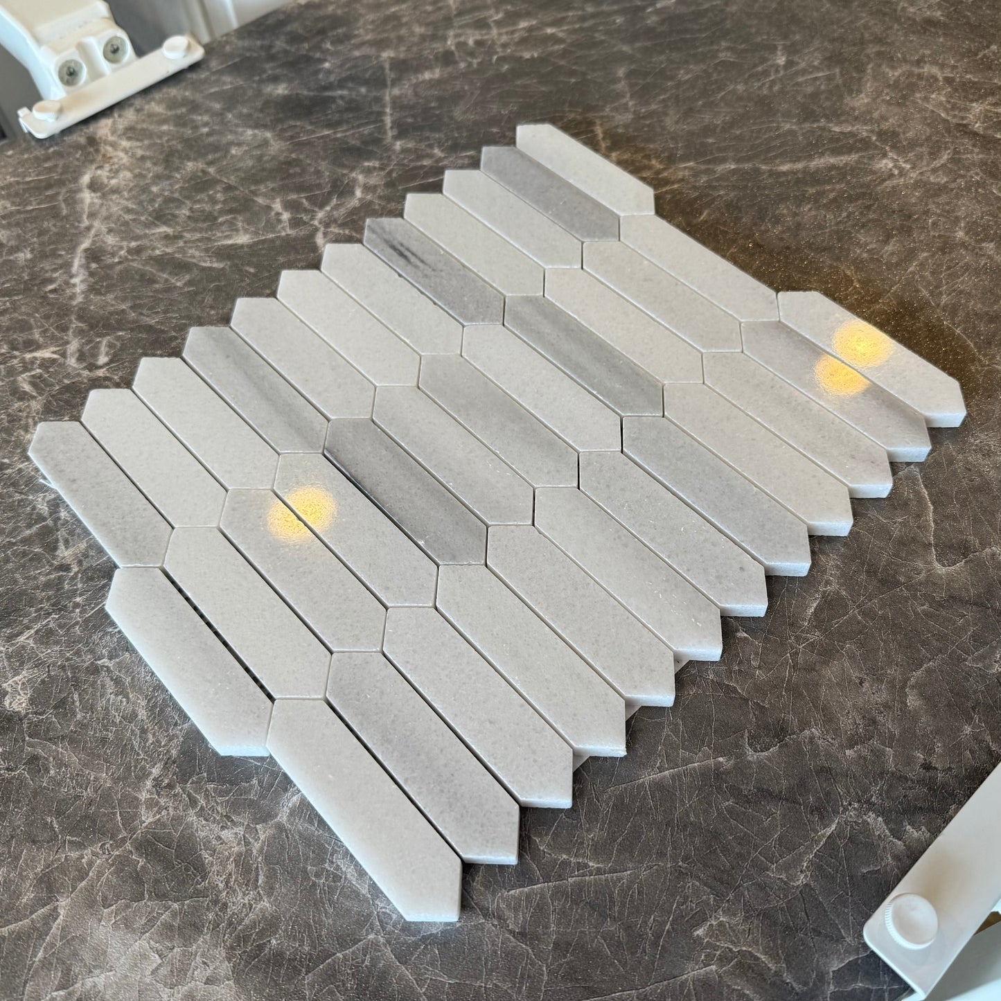 Frost White Baby Picket 1x3 Polished