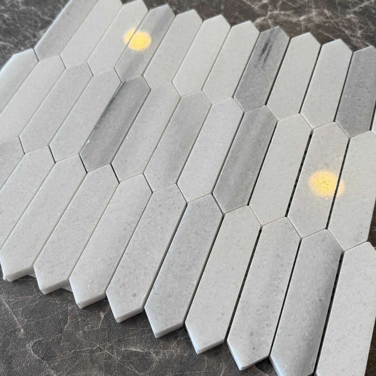 Frost White Baby Picket 1x3 Polished