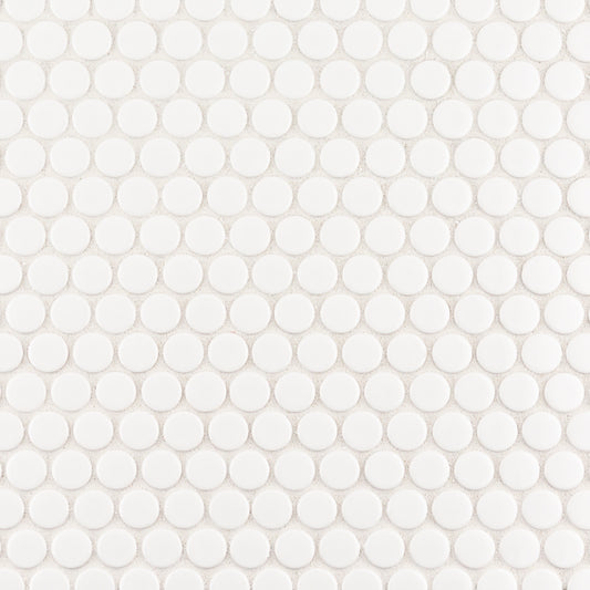 White 3/4" Penny Round 11x12