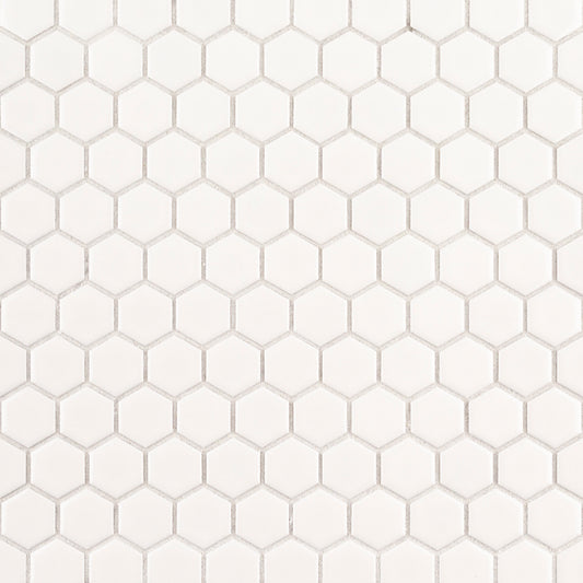 White 7/8" Hexagon 10x12