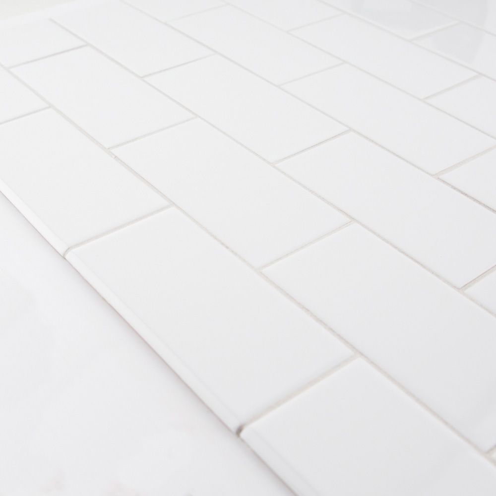 White Single Bullnose 3x6