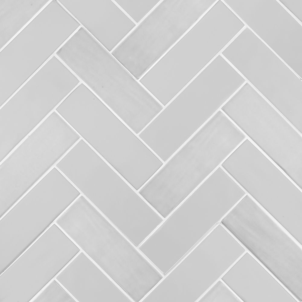 Grey Brick Herringbone 11x15 Matte