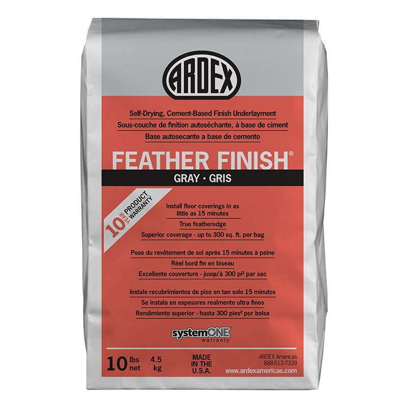 ARDEX FEATHER FINISH self-drying cement-based finishing underlayment, 10 LB