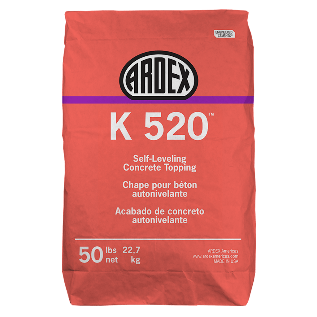 ARDEX K 520 self-leveling concrete topping, 50 LB bag
