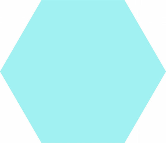 Aqua Hexagon 8x10