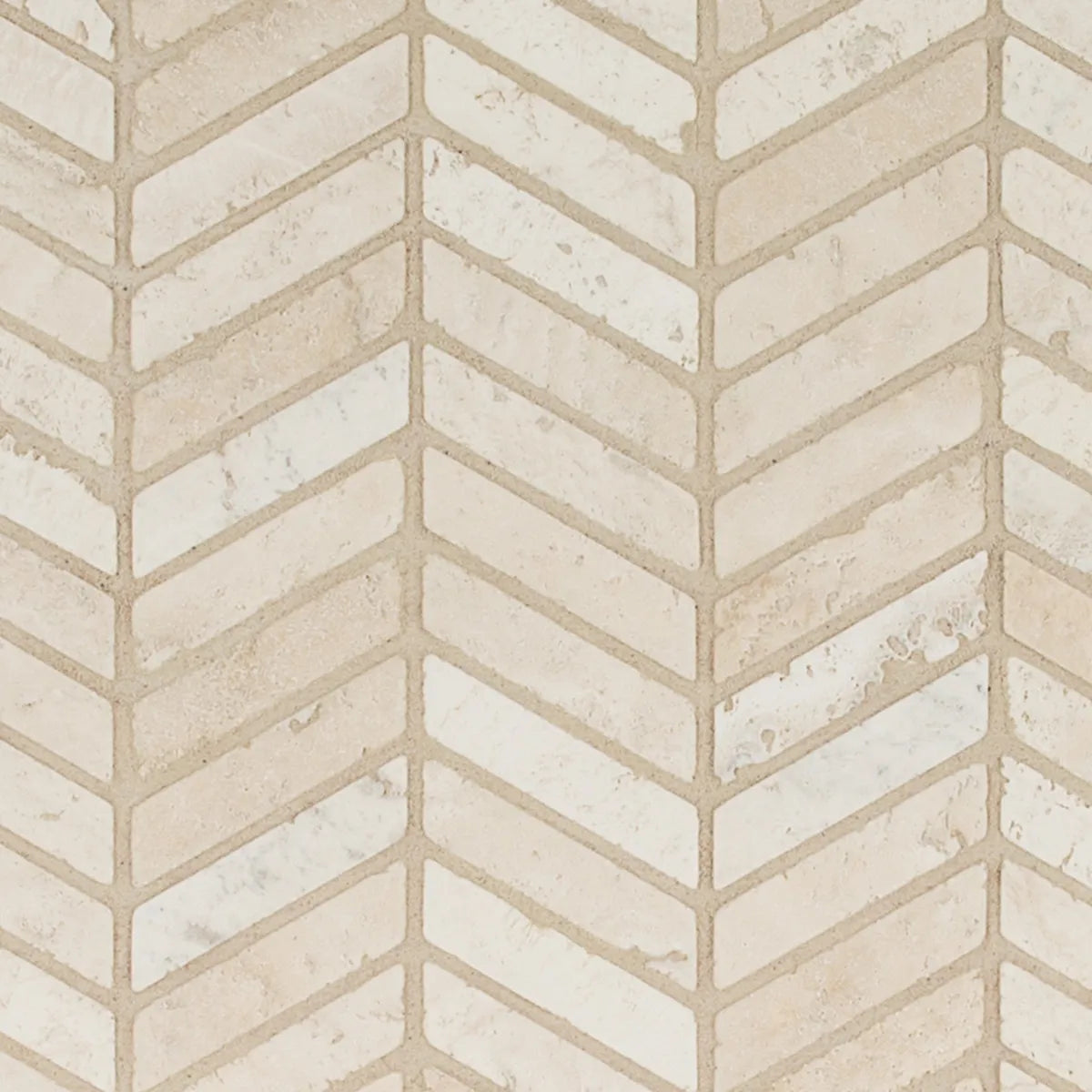 Beige Chevron Mosaic 12x14