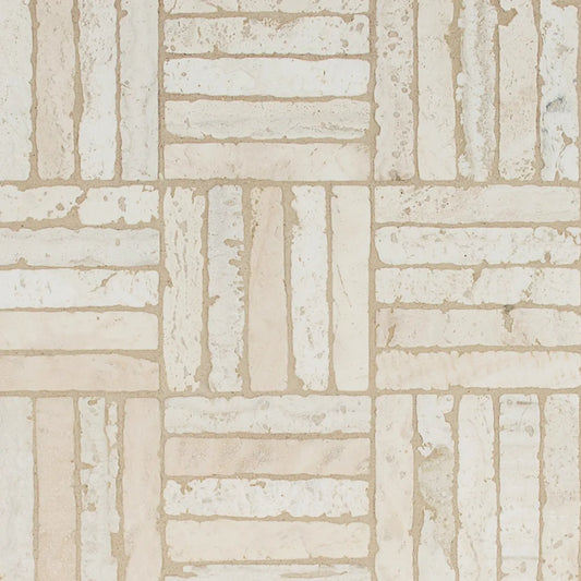 Beige Parquet Mosaic 12x12