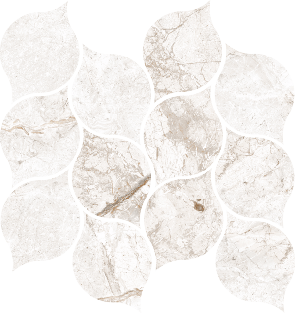 Bianco Leaf 3x4 Matte