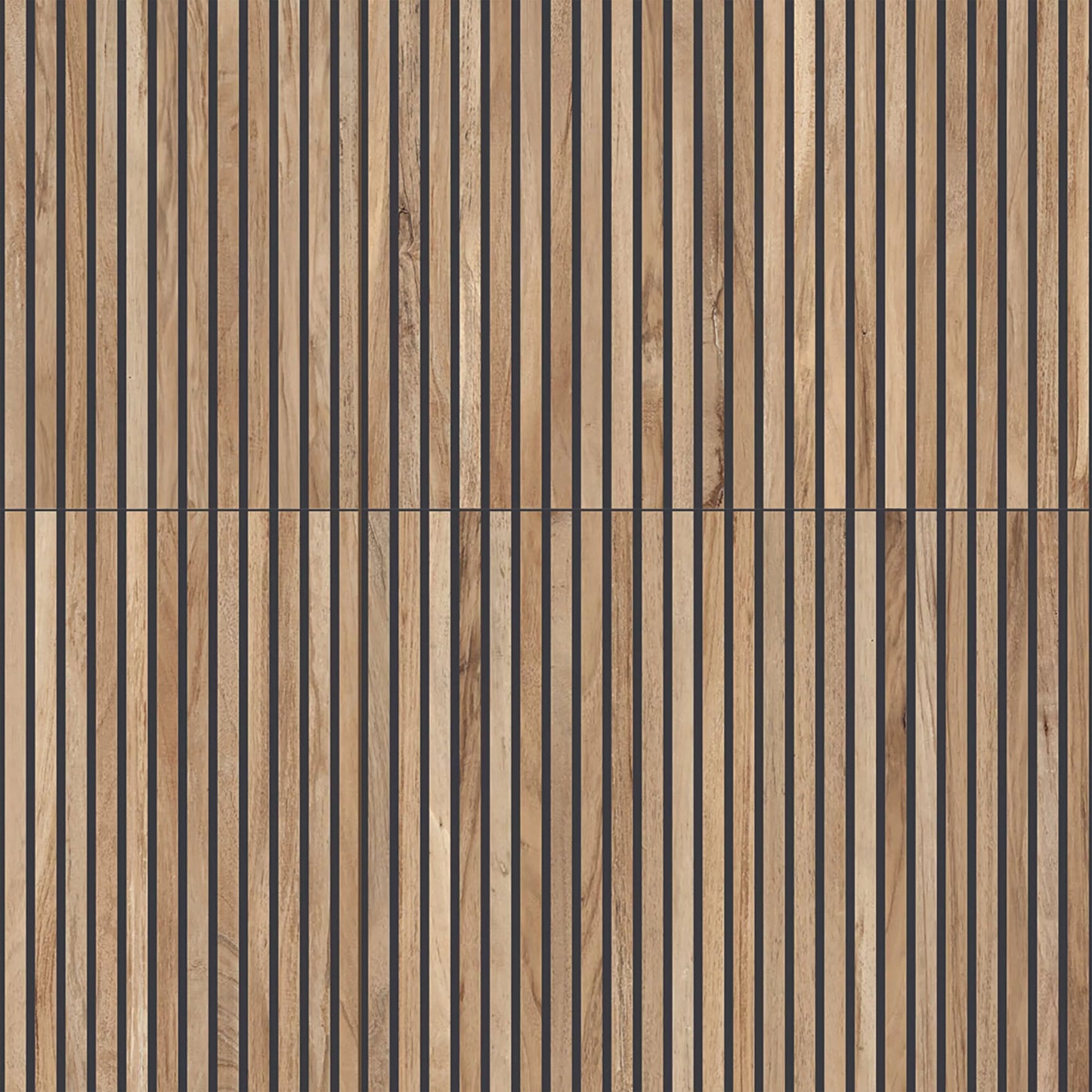 Wooden panel with vertical stripes pattern