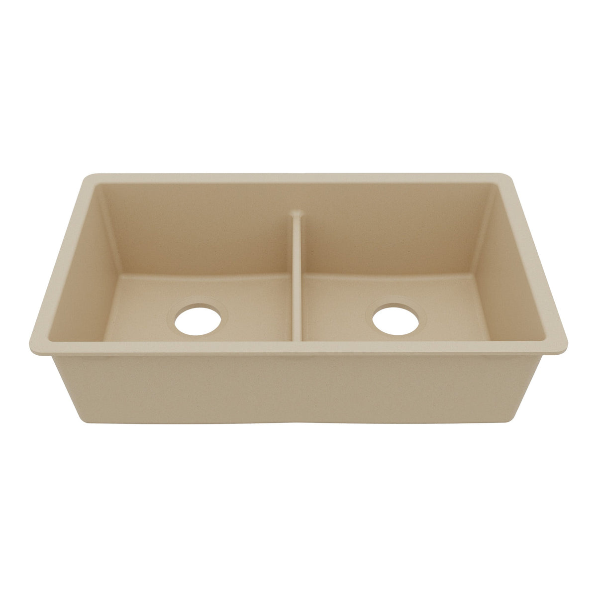 Bisque Double Equal Bowl Undermount Sink 32-3/8"