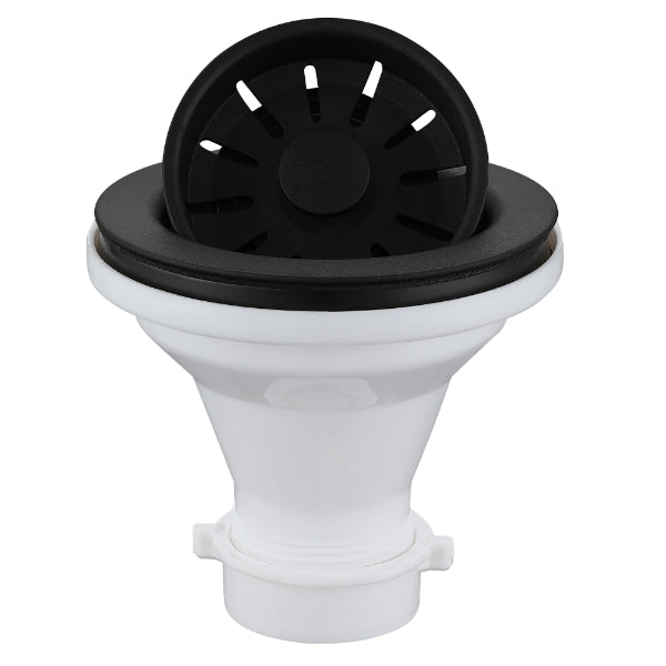 Black Basket Strainer for Quartz Sinks 3-1/2"