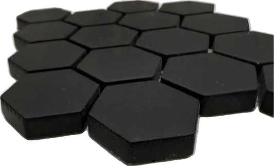 Black Hexagon 1x1 Matte