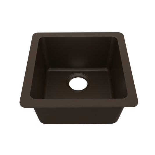 Brown Bar/Prep Bowl Seamless Undermount Sink 16-5/8"