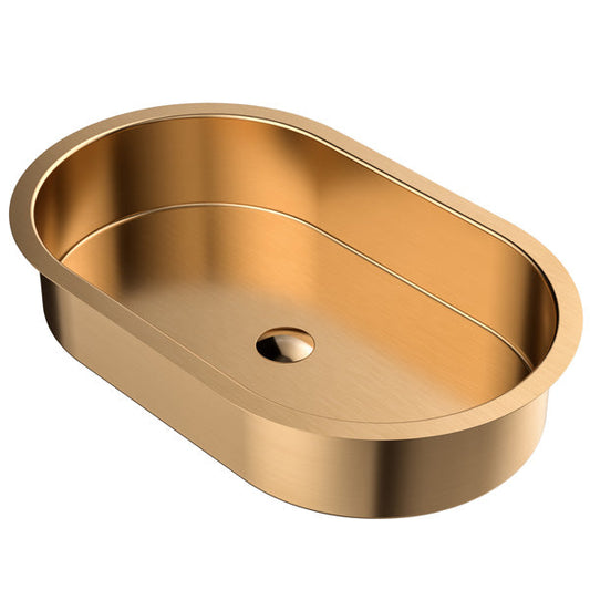 Brushed Copper Undermount Vanity Sink 27-1/2"