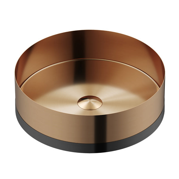 Brushed Copper Vessel Vanity Sink 15-3/4"