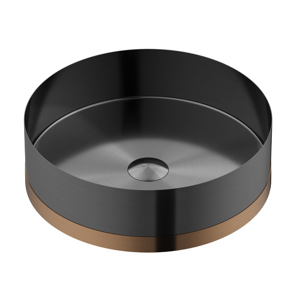 Brushed Copper Vessel Vanity Sink 15-3/4"
