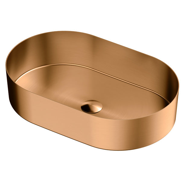 Brushed Copper Vessel Vanity Sink 21-5/8"