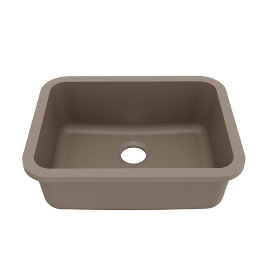 Concrete Single Bowl Seamless Undermount Sink 24-1/4"
