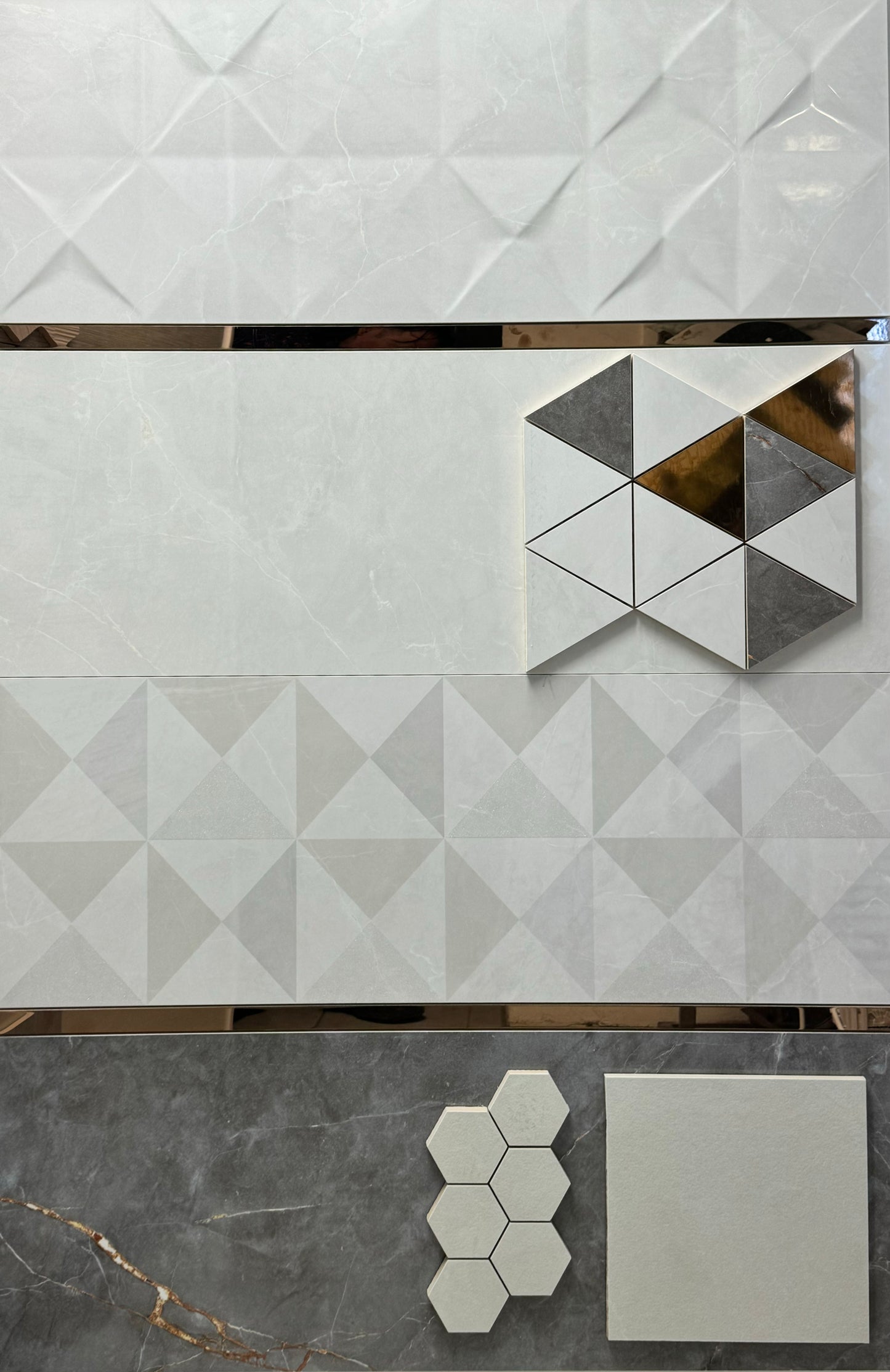 Semi Polished Ivory Hexagon 3x3