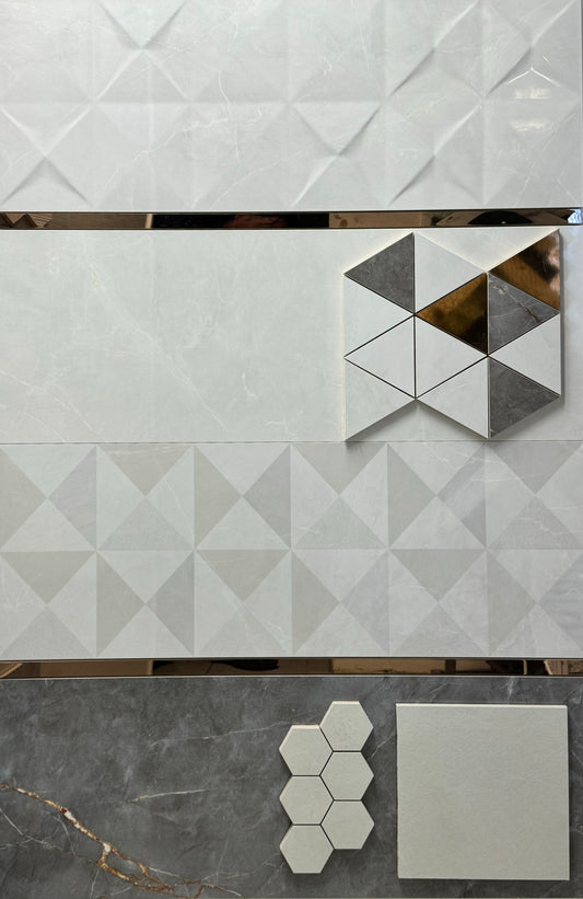 Semi Polished Ivory Hexagon 3x3
