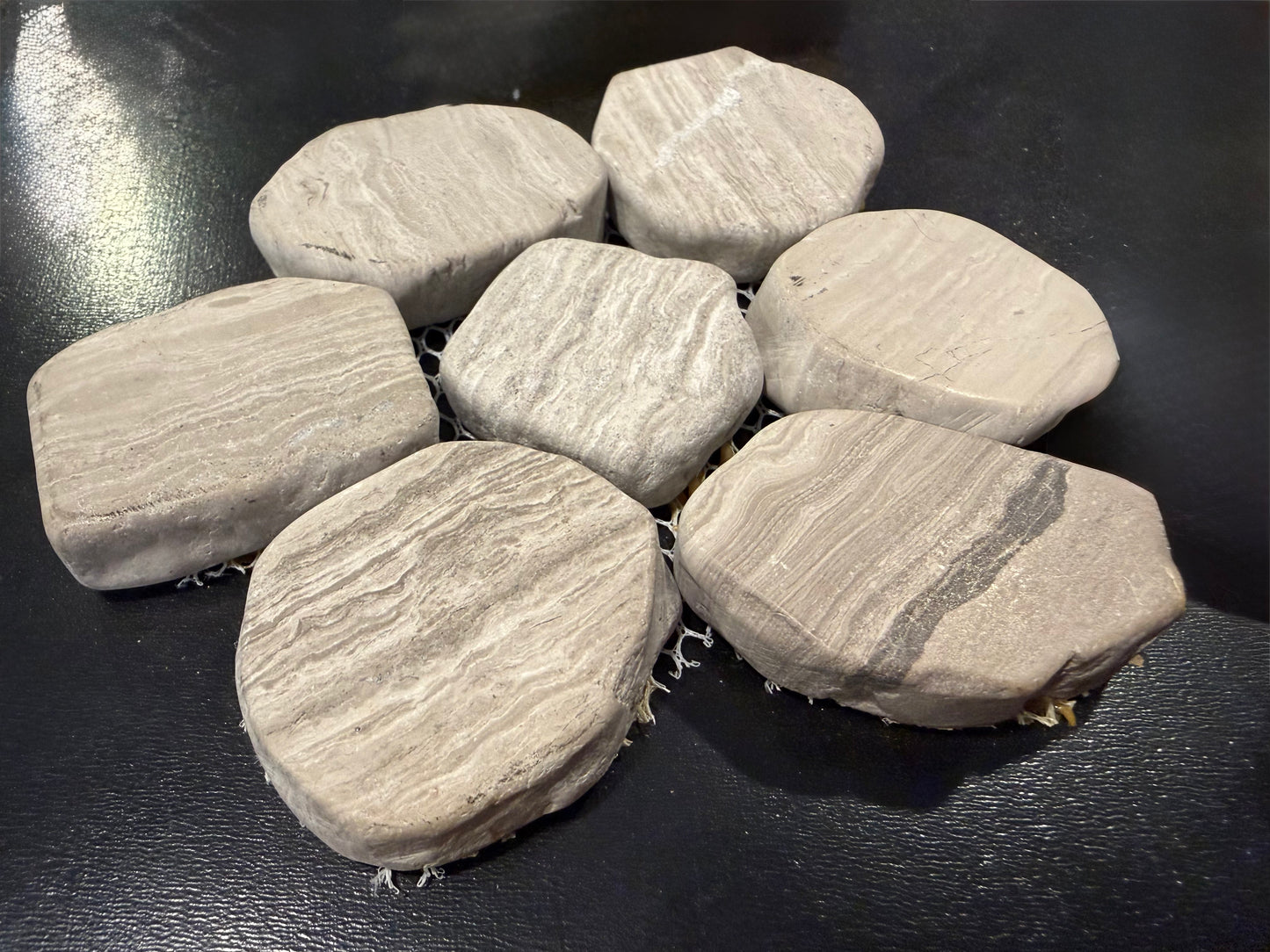 Wooden White Pebbles