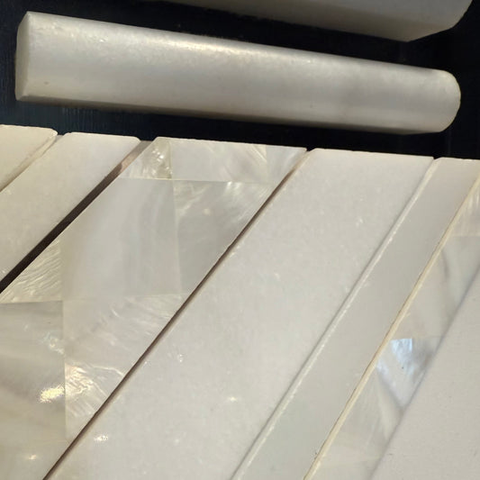 White Marble Pencil Liner Polished