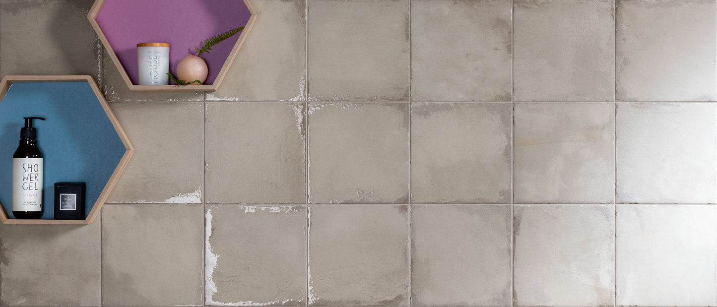 Geometric Calm Klay Pebble 8x8 Porcelain Tile