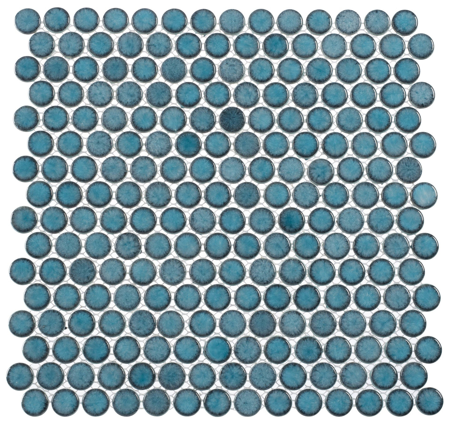 Greenwich Lafayette Blue 3/4" Penny Round Mosaic