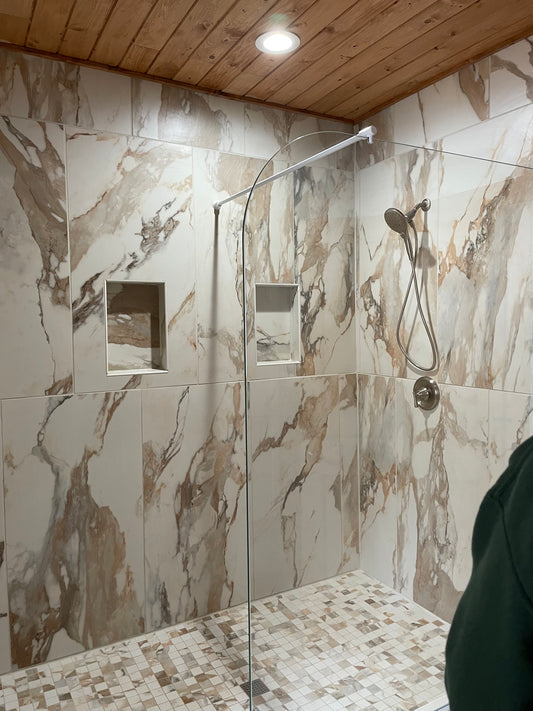 Shower Screen 54"x80" With 14" Radius