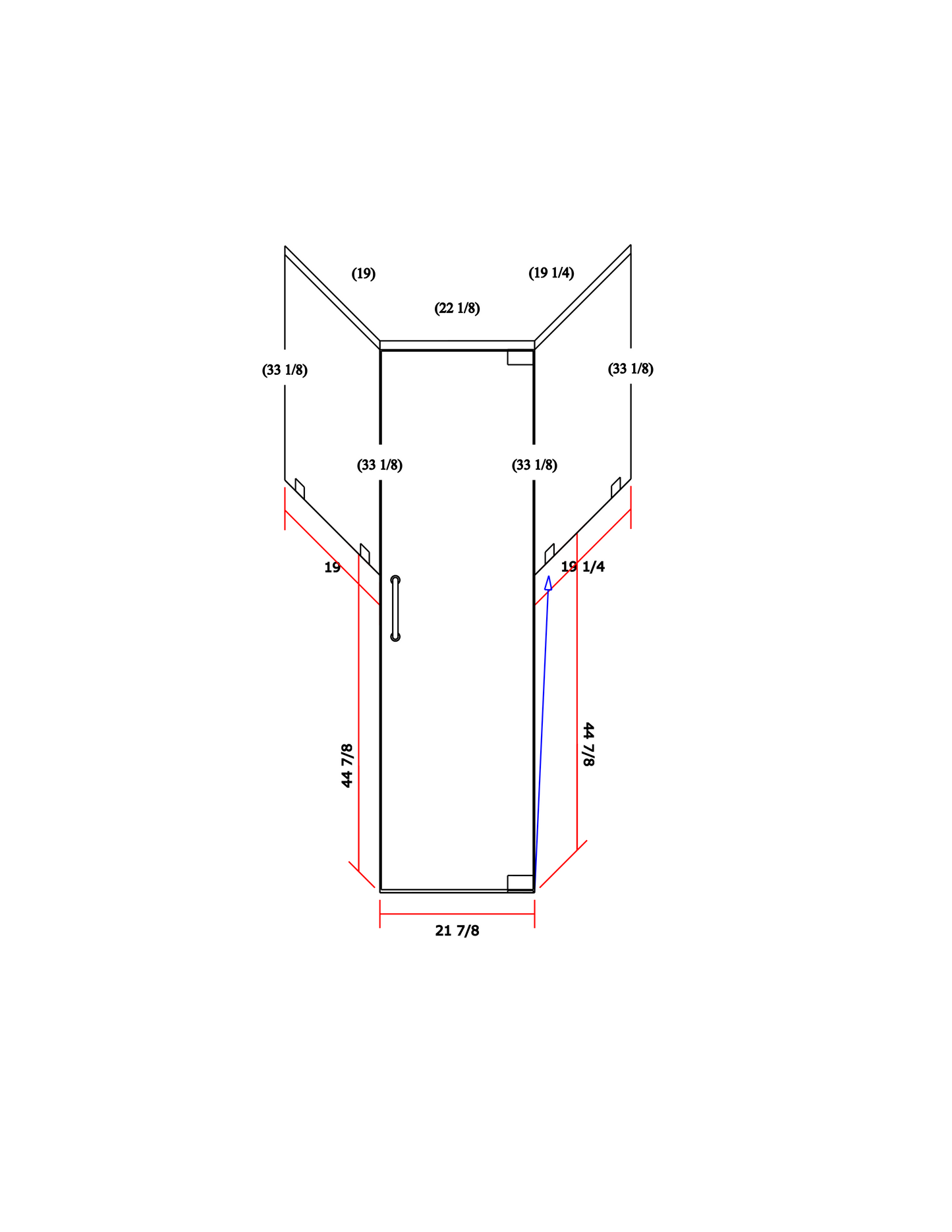 Glass Shower Neo Angle 60"x78"