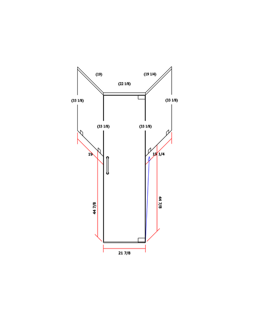 Glass Shower Neo Angle 60"x78"