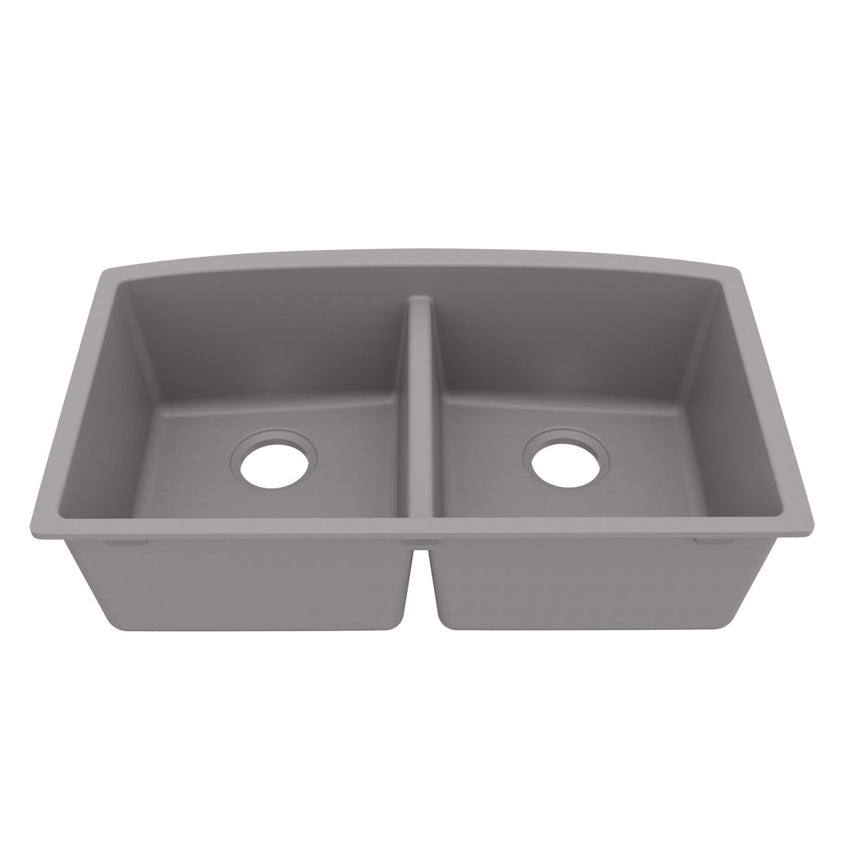 Grey Double Equal Bowl Undermount Sink 32-1/2"