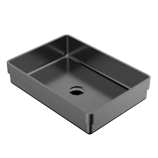 Gunmetal Grey Top Mount Vanity Sink 20-1/8"