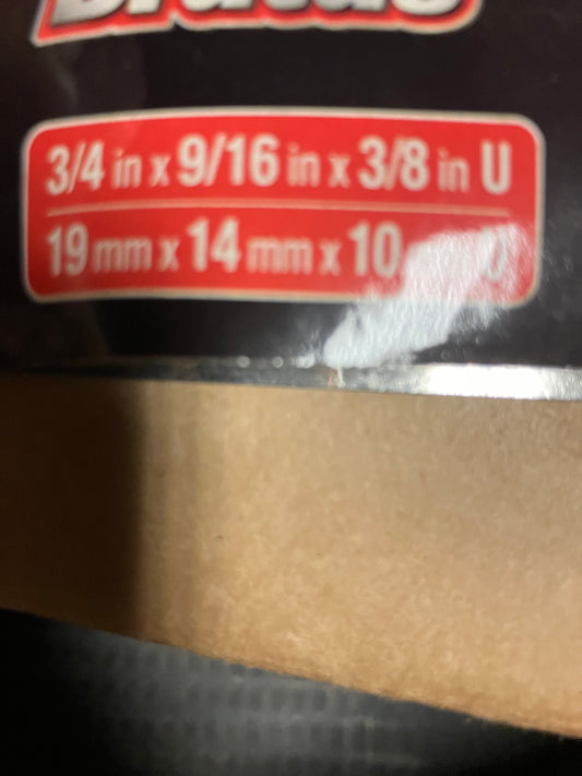 Stainless steel trowel 3/4x9/16x3/8