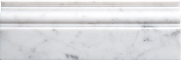 White Carrara Base Molding 4x12