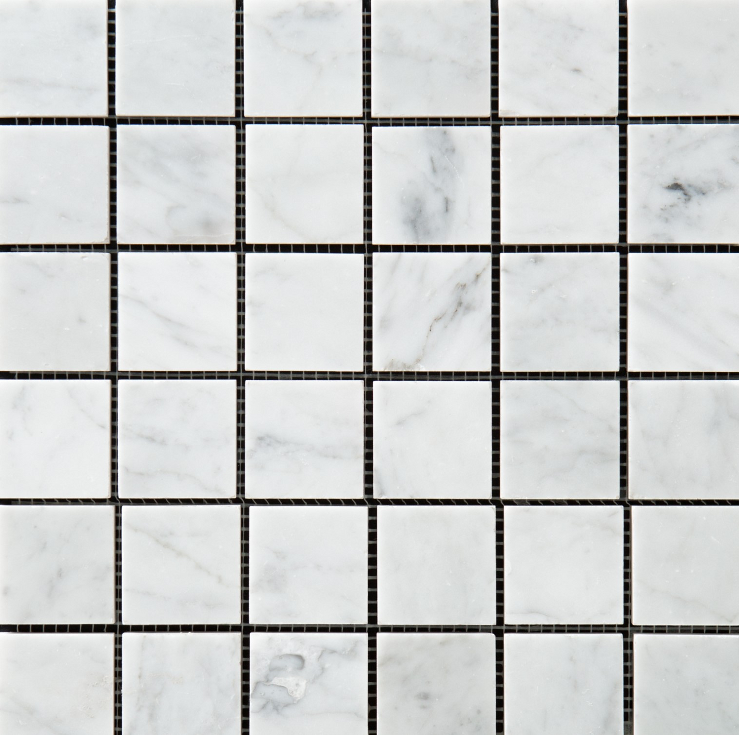 White Carrara 2x2 Mosaic
