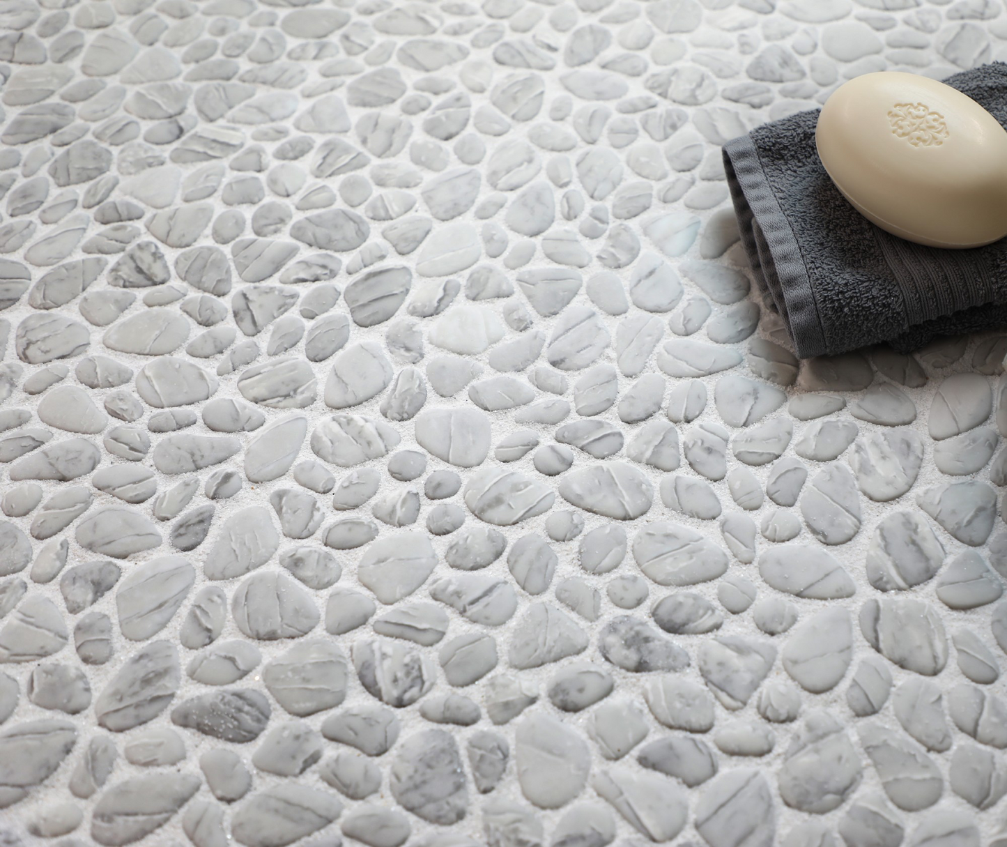 Middle Grey Pebble 12x12 Matte
