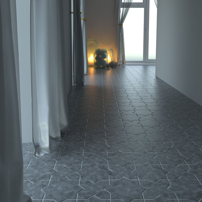 Grey 5x5 Star