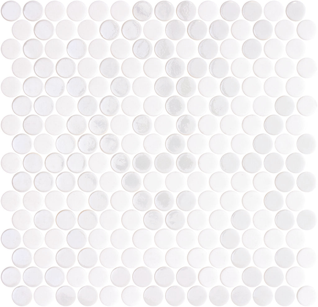 Opalo White Nature Glass Penny 11x11