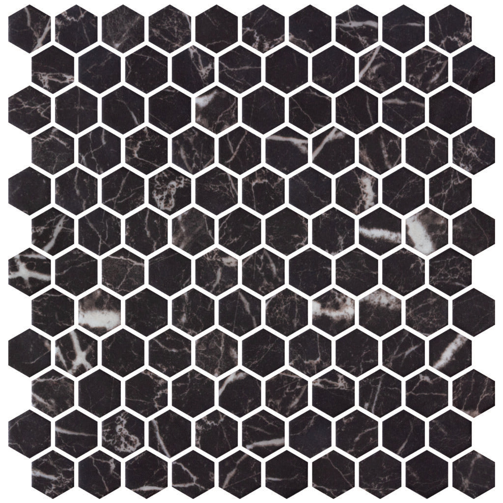 Marquina Matte Hex 11x11