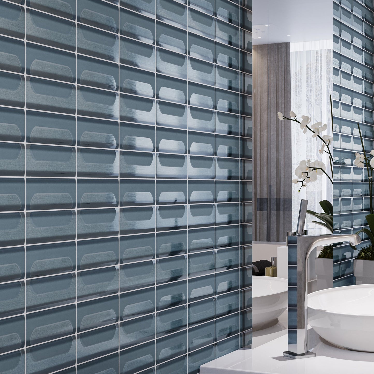 Jetson Moda Little Dipper 2X6 Glass Mosaic