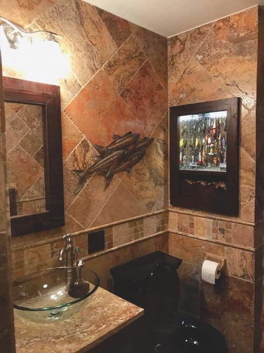 Kaius Travertine 16x24 Brushed, Unfilled, Chiseled Edge